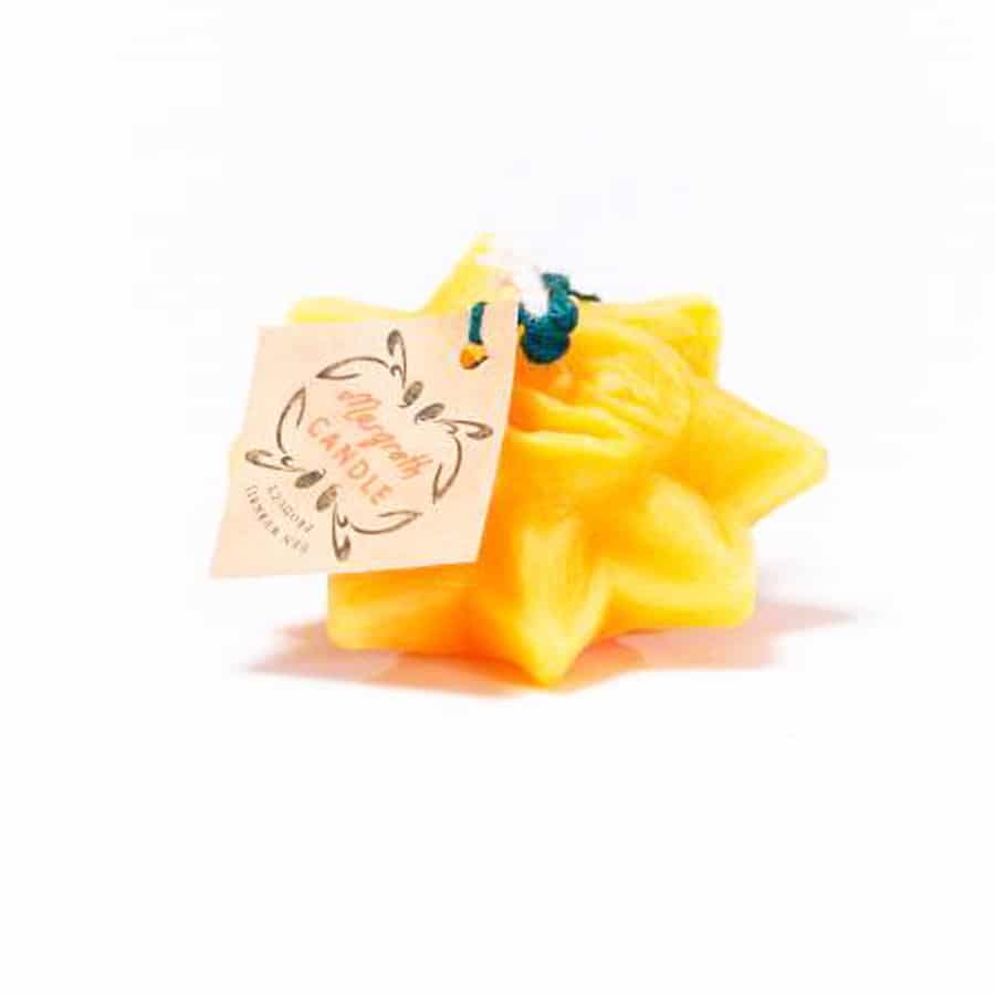 Bijenwaskaars ster - Lekkerhoning.nl