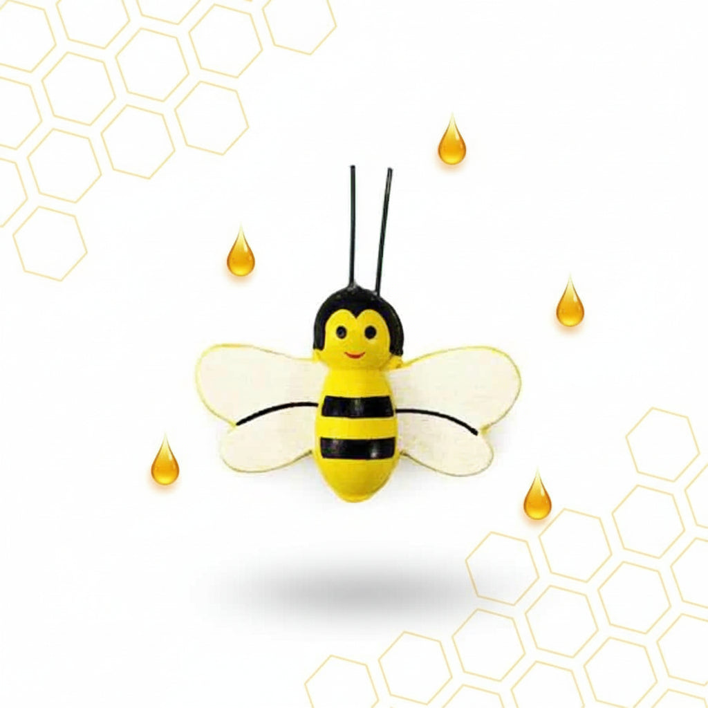 Decoratieve plakbijtje van hout - bekijk alle Souvenirs op Lekkerhoning.nl