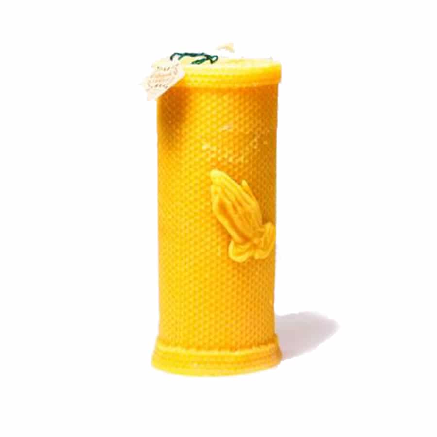 100% natuurzuivere gevouwen handen kaars van 100% Bijenwas - Heerlijk honingachtig geur - Lekkerhoning.nl