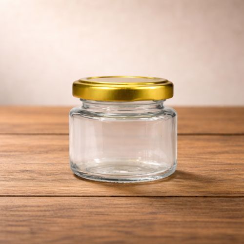 Glazen pot rond 106 ml lage variant - per tray van 30 stuks