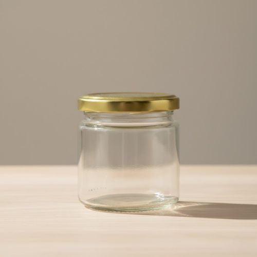 Glazen pot rond 234 ml - per tray van 16 stuks