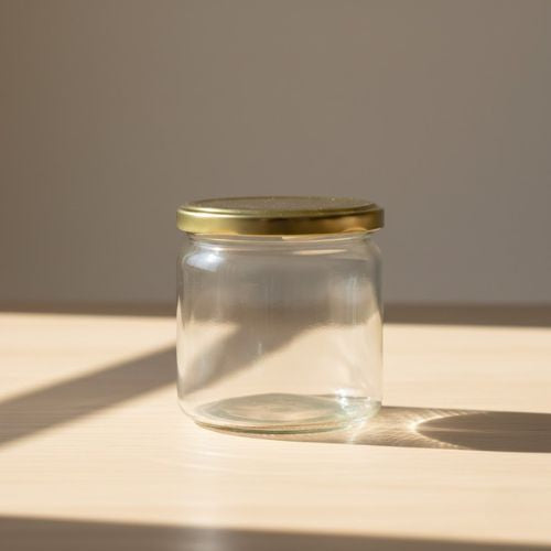 Glazen pot rond 385 ml - per tray van 12 stuks