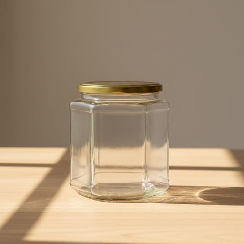 Hexagonale pot 390 ml - per tray van 16 stuks