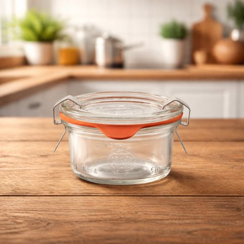 Mini weckpotjes 50 ml - per tray van 20 stuks - compleet