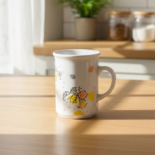 Mok Honingbij – wit
