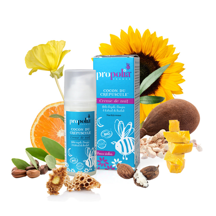 Nachtcrème droge huid Bio - Lekkerhoning.nl