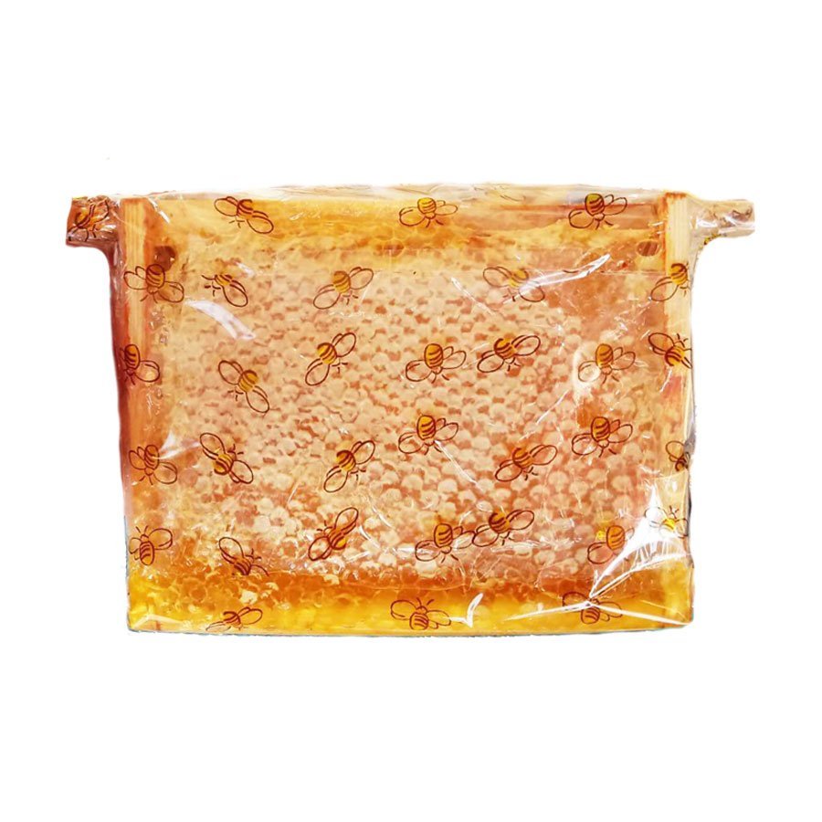 Honigwabe von niederländischem Heidekraut im originalen Holzrahmen