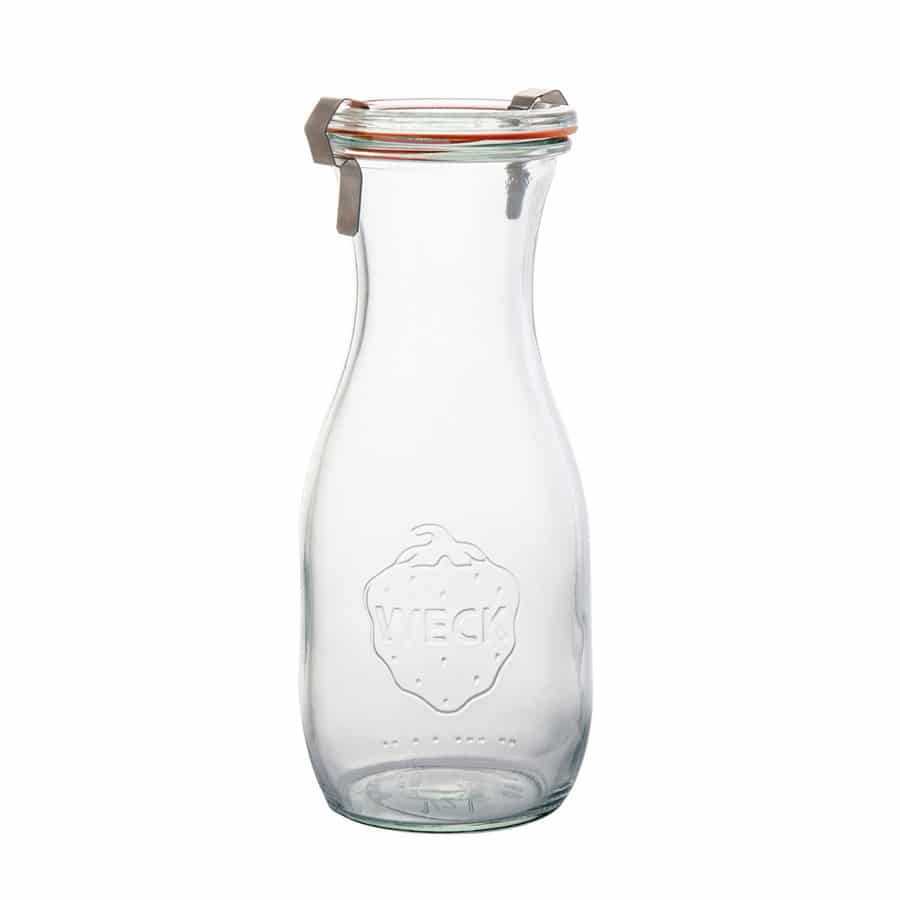 Weck sapfles 530ml - Inclusief glasdeksel, inmaakring en weckklemmen - kopen bij www.lekkerhoning.nl