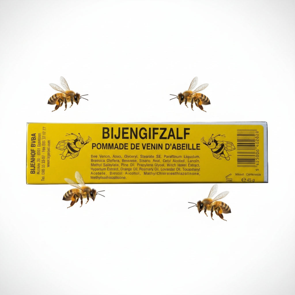 Bijengif zalf - Maakt spieren en gewrichten soepel, Bijengif geeft energie, beinvloedt de zenuwfuncties en werkt positief op spieren, pezen en gewrichten.