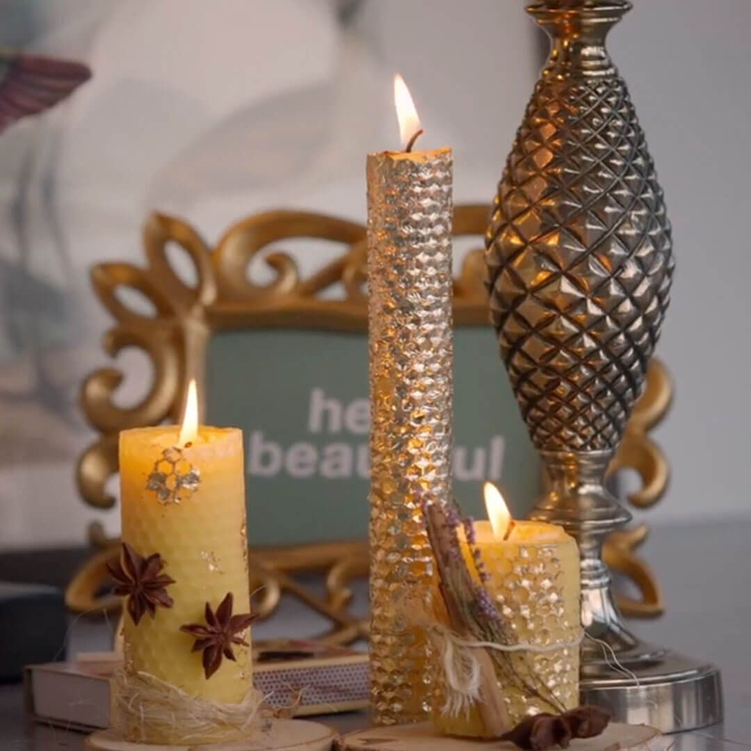 Natürliche Bienenwachskerzen