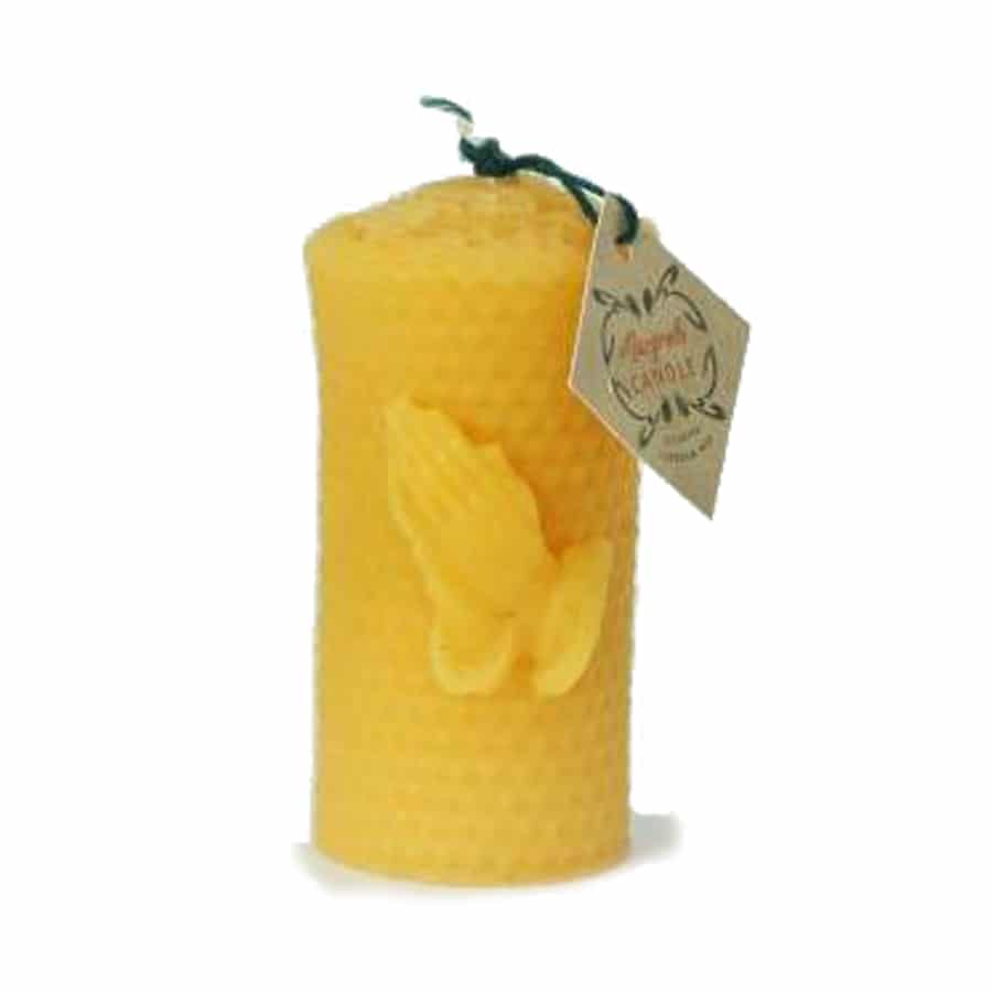 100% natuurzuivere gevouwen handen kaars van 100% Bijenwas - Heerlijk honingachtig geur - Lekkerhoning.nl