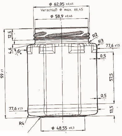 Glazen pot 278ml - Lekkerhoning.nl