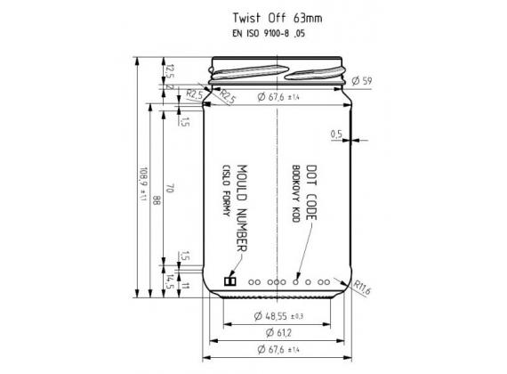 Glazen pot rond 290ml - Lekkerhoning.nl