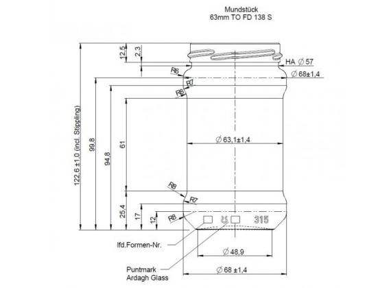 Glazen pot rond 315ml - Lekkerhoning.nl