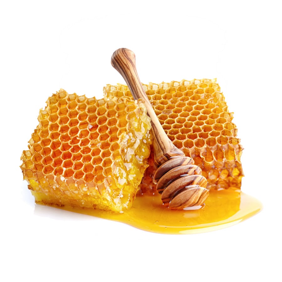 Honigwabe von niederländischem Heidekraut im originalen Holzrahmen