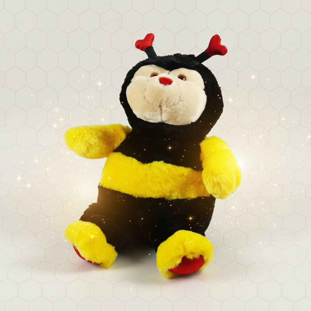 PLUCHE KNUFFEL HONING BIJ 38 CM - LEKKERHONING.NL