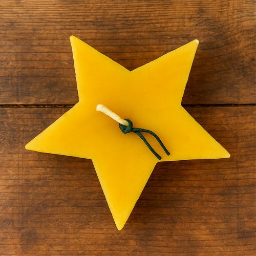 stervormige bijenwaskaars